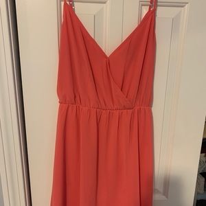 Coral flowy dress
